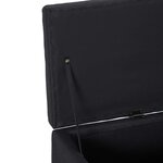 vidaXL Banc avec compartiment de rangement 116 cm Noir Polyester