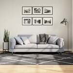 vidaXL Tapis shaggy à poils longs moderne noir et crème 160x230 cm