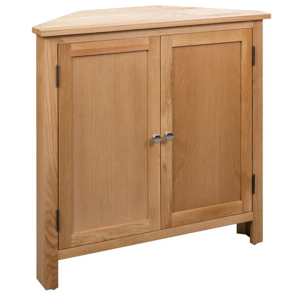 vidaXL Armoire d'angle 80 x 33 5 x 78 cm Bois de chêne massif