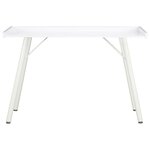 Bureau table poste de travail meuble d'ordinateur informatique étude 90 x 50 x 79 cm blanc 02_0023530