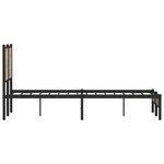 vidaXL Cadre de lit en métal sans matelas chêne sonoma 120x190 cm
