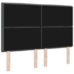 vidaXL Tête de lit LED Design Lignes Gris foncé 72 cm Tissu