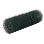 vidaXL Grillage Acier avec revêtement en PVC 10x0 5 m Vert