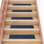vidaXL Tapis d'escalier autocollants Rectangulaire 15 Pièces 76x20 cm
