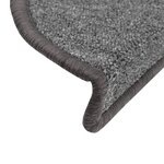 vidaXL Tapis d'escalier 10 Pièces 56x17x3 cm Gris foncé