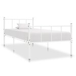 vidaXL Cadre de lit Blanc Métal 90 x 200 cm