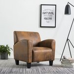 vidaXL Chaise Marron Similicuir daim