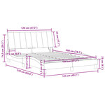 vidaXL Cadre de lit avec LED sans matelas gris clair 120x200cm velours