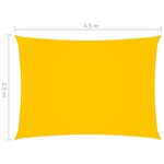 vidaXL Voile de parasol Tissu Oxford rectangulaire 2 5x4 5 m Jaune