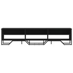 vidaXL Meuble TV noir 180x34x41 cm bois d'ingénierie