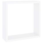 vidaXL Étagères murales sous forme de cube 3 Pièces Blanc MDF