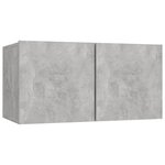 vidaXL Ensemble de meubles TV 4 Pièces Gris béton Bois d'ingénierie