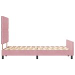 vidaXL Cadre de Lit Rose 120x200 cm Velours