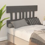 vidaXL Tête de lit Gris 183 5x3x81 cm Bois massif de pin