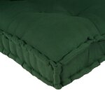 Coussin de sofa palette vidaXL avec accoudoirs et dossier en tissu vert
