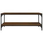 vidaXL Table basse Chêne marron 100x50x40 cm Bois d'ingénierie