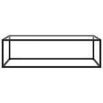 vidaXL Table basse Noir avec verre trempé 120x50x35 cm