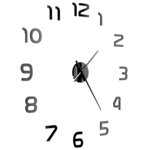 vidaXL Horloge murale 3D Design moderne 100 cm XXL Noir