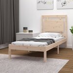 vidaXL Cadre de lit sans matelas 75x190 cm bois massif