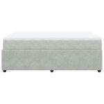 vidaXL Sommier à lattes de lit et matelas Gris clair 140x200cm Velours