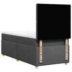 vidaXL Sommier à lattes de lit avec matelas Gris foncé 80x200 cm Tissu