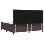 vidaXL Lit à ressorts avec matelas Marron foncé 200x200 cm Tissu