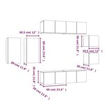 vidaXL Ensemble de meubles TV 8 Pièces Chêne fumé Bois d'ingénierie