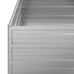 vidaXL Lit surélevé de jardin 100x100x77 cm Acier galvanisé Argenté