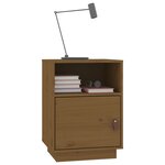 vidaXL Tables de chevet 2Pièces Marron miel 40x34x55cm Bois de pin massif