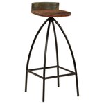 vidaXL Tabourets de bar lot de 2 bois de récupération massif