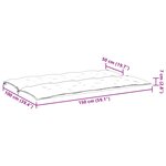 vidaXL Coussin de banc de jardin blanc crème tissu oxford