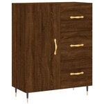vidaXL Buffet chêne marron 69 5x34x90 cm bois d'ingénierie
