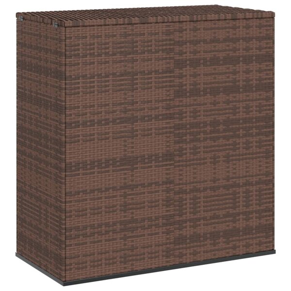 vidaXL Boîte à coussins de jardin Résine tressée 100x49x103 5cm Marron