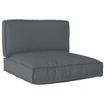 vidaXL Set de coussins de palette 2 pièces Anthracite en tissu Oxford