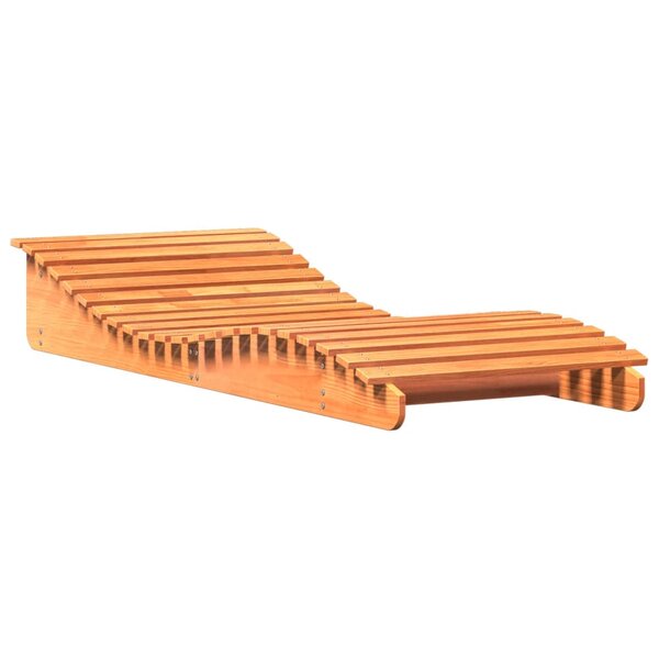 vidaXL Chaise longue cire marron 205x80x31 5 cm bois massif de pin