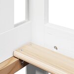 vidaXL Ensemble de lit de jour et de banc avec toit sans matelas blanc