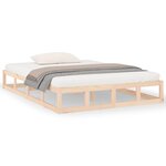 vidaXL Cadre de lit sans matelas 160x200 cm bois massif