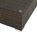 vidaXL Salon de jardin 6 Pièces avec coussins Résine tressée Marron