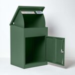 Boîte à colis moyenne 1 porte Verte à accès frontal Acier galvanisé SMART PARCEL BOX®