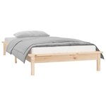 vidaXL Cadre de lit à LED 90x190 cm simple bois massif