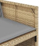 vidaXL Ensemble à manger de jardin et coussins 15 Pièces mélange beige