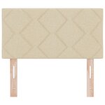 Tête de lit LED vidaXL Design Blocs de Diamant Crème 80 cm Tissu