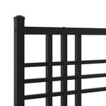 vidaXL Tête de lit métal noir 200 cm