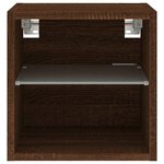 vidaXL Meubles TV muraux lumières LED 2 Pièces chêne marron 30x28 5x30 cm