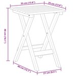 vidaXL Table d’appoint pliable marron bois de peuplier massif