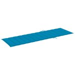 vidaXL Chaise longue avec coussin bleu Bois de pin imprégné