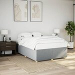 vidaXL Cadre de lit sans matelas gris clair 140x190 cm tissu