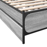 vidaXL Cadre de lit avec tiroirs sans matelas sonoma gris 100x200 cm