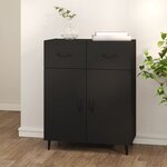 vidaXL Buffet noir 69 5x34x90 cm bois d'ingénierie