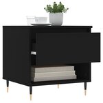 vidaXL Tables basses 2 Pièces noir 50x46x50 cm bois d'ingénierie